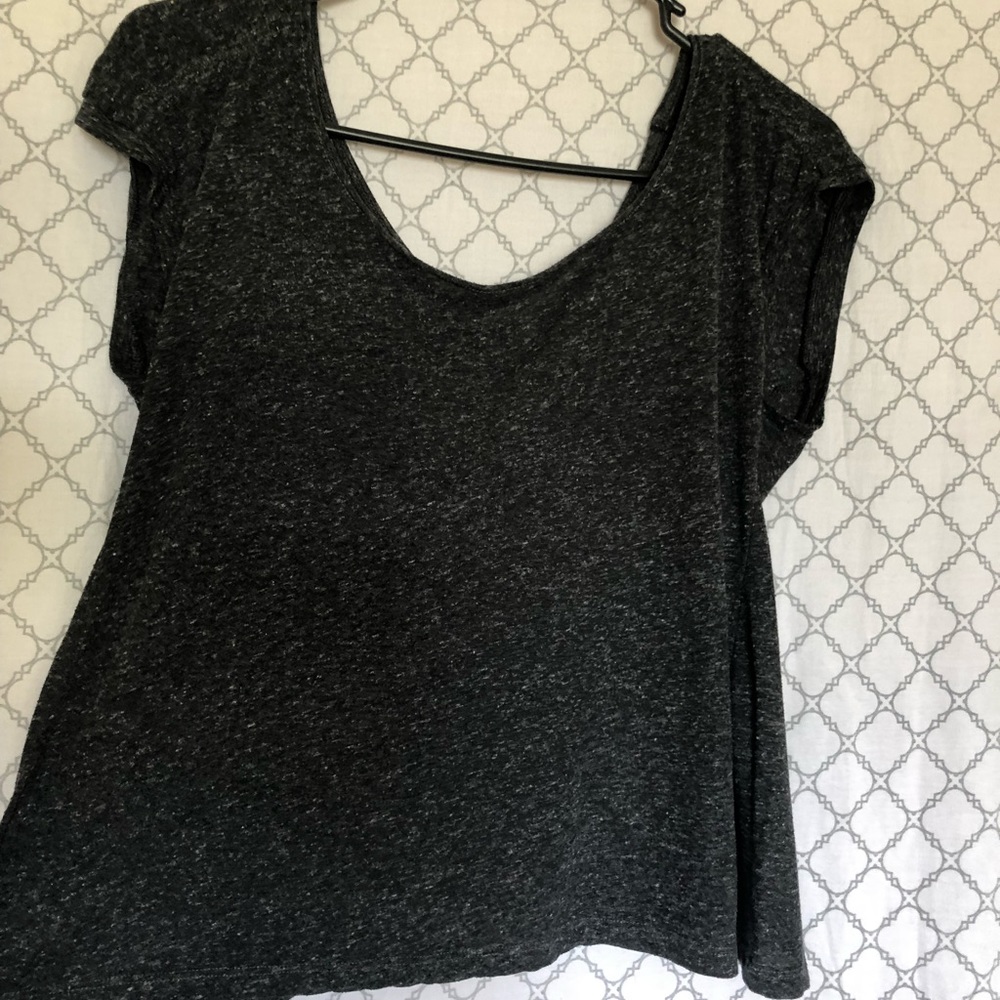Grey American Eagle Split Back Top.